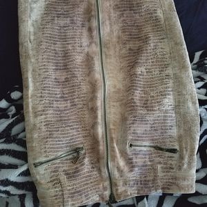 Guess faux snakeskin skirt
